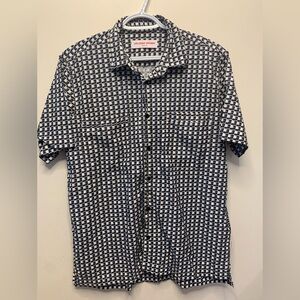 Orlebar Brown Shortsleeve Button Down Patterned Shirt Medium Made in Portugal